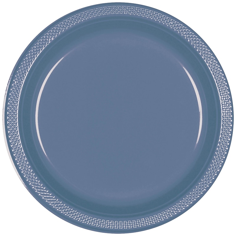 Party City 7" Plastic Plates, Indigo, 20 Plates/Pack (AM431755-168-NS) image 1