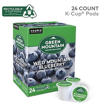 Green Mountain Wild Mountain Blueberry Coffee, Keurig K-Cup Pods, Light Roast, 24/Box (6783)