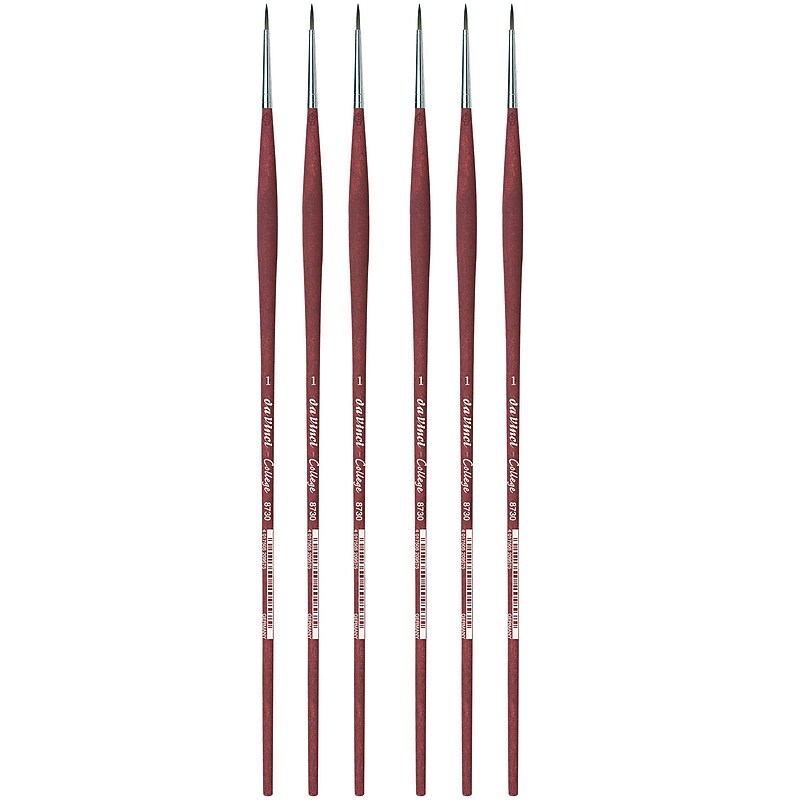 da Vinci COLLEGE Oil and Acrylic Synthetic Student Round Brush, 6 Brushes/Pack (DVXVA87301-6) image 1