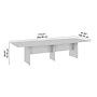 Bush Business Furniture 120W x 48D Boat Shaped Conference Table with Wood Base, Modern Hickory (99TB12048MHK)~#|#~D5AD1145-156F-449A-BF4264FEAA7CC9E4_sc7