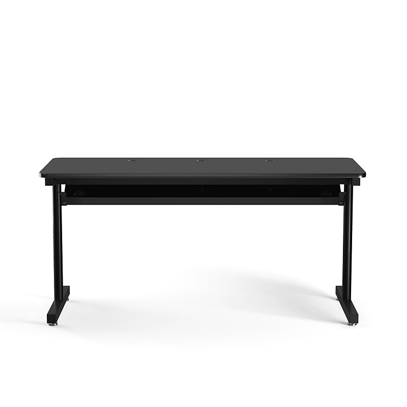 VersaDesk 60"W Basic Computer Table, Black (BCT6024-BB) image 1