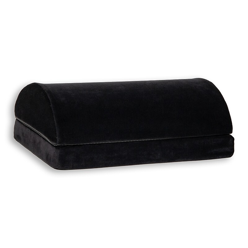 Mind Reader Adjustable Height Air-Cloud Memory Foam Footrest, Black (FTPLUSH-BLK) image 1