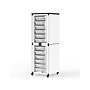 Luxor Mobile 12-Section Stacked Modular Classroom Storage Cabinet, 18.2"W x 18.2"D, White (MBS-STR-12-12S)~#|#~D5B3AE86-68EF-463F-9C994DEF0FA8CDDC_sc7