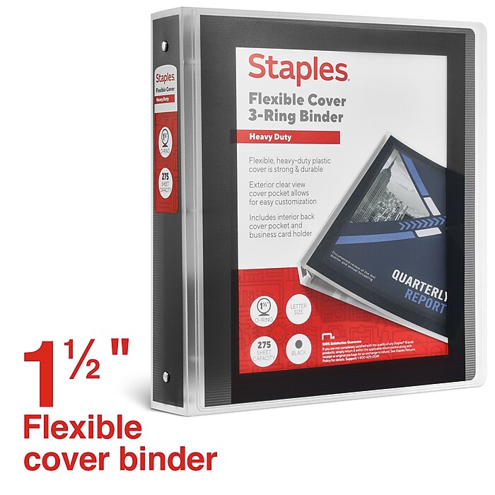 staples card binder Better 1.5-Inch 3-Ring Binder, Purple  Heavy-Duty for School & Office Organization : Office Products inch D ring white view binder. Staples Better 4-inch 3 Ring
