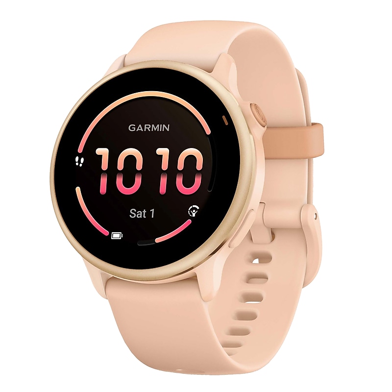 Garmin vívoactive 6 Fitness-Tracking AMOLED Smartwatch with Silicone Band, Metallic Pink Dawn (010-02985-03) image 1