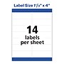 Avery Easy Peel Inkjet Address Labels, 1-1/3" x 4", White, 350 Labels/Pack (8162)~#|#~D5BC0B18-EF40-476E-A5185F2CF912F7F1_sc7