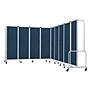 National Public Seating Robo Series 9-Panel Folding Mobile Room Divider, 72"H x 210"W, Blue Fabric (RDG6-9PT04)~#|#~D5BCC606-448C-43A9-B23259C91FB661F1_sc7