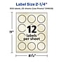 Avery Pearlized Ivory Burst Multipurpose Labels, 2.25", Ivory, 300/Pack (94608)~#|#~D5BE2060-01A4-4590-AB45E9CE470F2821_sc7