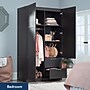 Sauder Select 71"H Storage Armoire, 2 Drawers, Raven Oak (446895)~#|#~D5C7AB29-3849-418B-8ADF6643D756CC01_sc7