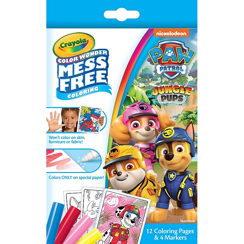 Crayola Color Wonder Paw Patrol Coloring Book, 12 Pages (752852) image 1