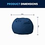 Flash Furniture Dillon Cotton Small Refillable Bean Bag Chair, Denim (DGBEANSMDENIM)~#|#~D5CBFE3E-A73E-4B76-8828E5D880A033DE_sc7