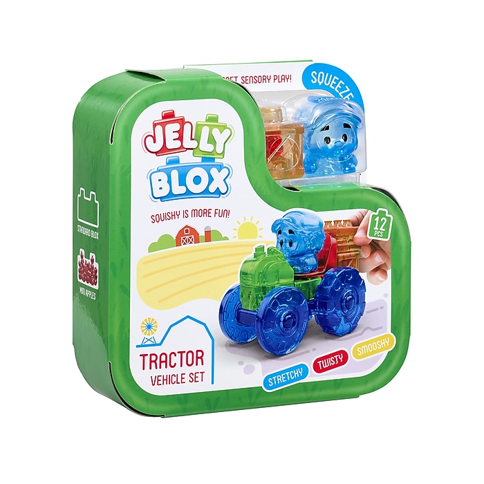 スポーツトイ・アクショントイ chunk jakebllockyoyo Goliath Jelly Blox Tractor Vehicle Set, 12 Pieces/Set (PRE932940
