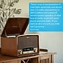Electrohome Kingston Vintage Vinyl Record Player Stereo System, Turntable, Bluetooth, Radio, CD, Aux, USB, Vinyl to MP, Cherry~#|#~D5CF7DBD-F728-40C0-A5E7CD82894511F9_sc7