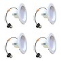 Bulbrite 9 Watt Adjustable 4" Integrated LED Recessed Downlight with E26 Quick Connect, 2700K Warm White, 650 Lumens, 4/Pack~#|#~D5D0A155-28AE-4D58-A00FAB30CC113459_sc7