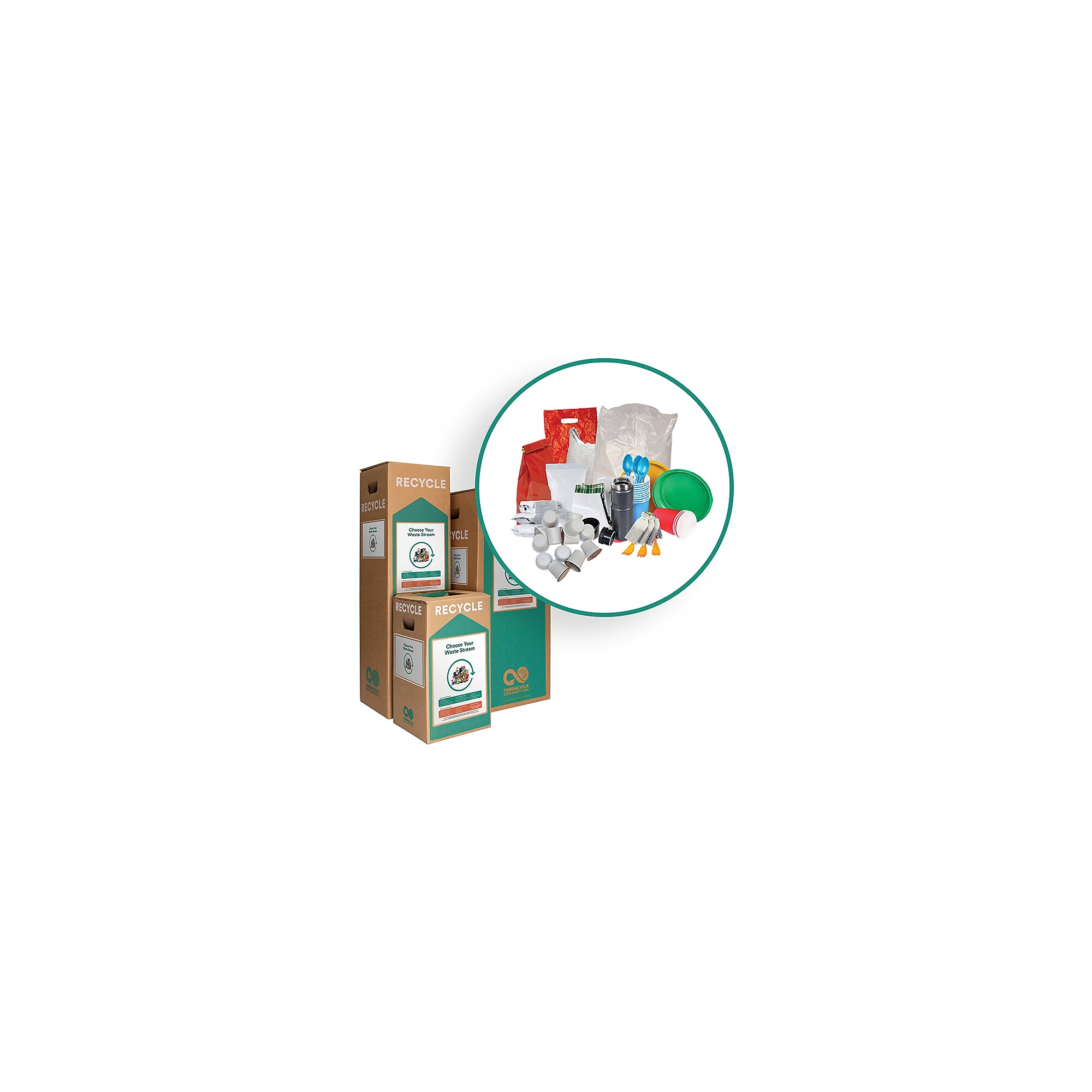 TerraCycle Cardboard Break Room Separation Recycling Box, 10.5 Gallon, White/Green (170) Sansujyuku sansujyuku.com