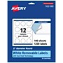 Avery Laser/Inkjet Round Multipurpose Labels, 2" Dia., White, 1,200 Labels/Box (94501)~#|#~D5D7D3C5-8EB9-402B-8DAAAD5A87B03086_sc7