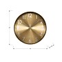 Monarch Specialties Inc. 12" Round Wall Clock, Gold (I 9112)~#|#~D5D87412-6F1A-4BD5-A67AB9FC4A4794CD_sc7