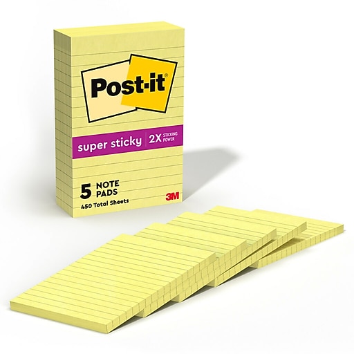 Post-it Super Sticky Notes, 4