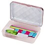 Bostitch Lockermate Quilted Metallic Pencil Box, 8.38" x 5.75" x 8.38", Rose Gold (23130-RG21)~#|#~D5D8B35A-B70E-46F4-AD18A91B349C5B6D_sc7