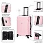 InUSA Vasty 26.37" Hardside Suitcase, 4-Wheeled Spinner, TSA Checkpoint Friendly, Pink (IUVAS00M-PNK)~#|#~D5DBAF87-604A-4276-BAB10367F8E4C320_sc7