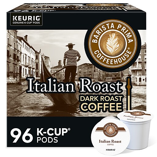 Barista Prima Italian Roast Coffee 24 to 144 Keurig K Cup Pods Pick An –  Palm Tree Coffee Company