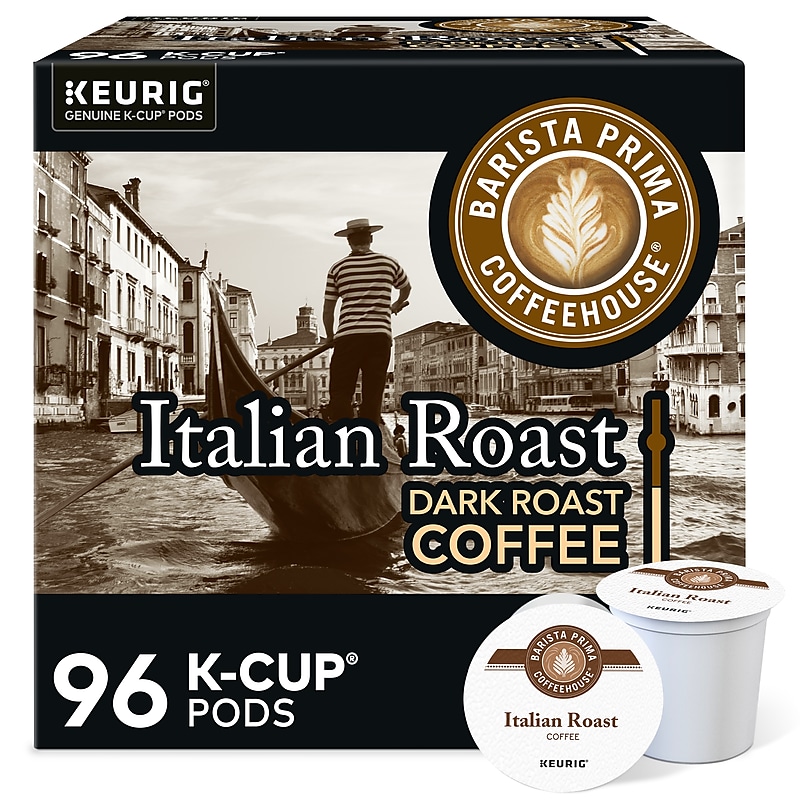 Barista Prima Italian Roast Coffee Keurig® K-Cup® Pods, Dark Roast, 96/Carton (66149) image 1