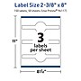 Avery TrueBlock Laser/Inkjet Decorative Edge Multipurpose Labels, 2-3/8" x 8", White, 150/Box (94117)~#|#~D5DF625C-97E8-4D05-BFFB8E99321418F4_sc7