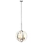 Lalia Home 3-Light 18" Adjustable Globe Hanging Metal and Clear Glass Ceiling LED Pendant, Brushed Nickel (LHP-3010-BN)~#|#~D5E0E1B6-742B-4861-B9923927797380D9_sc7