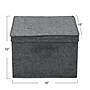 Household Essentials Medium Stackable Folding Fabric Square KD Storage Box, 10" x 15"x 15", 39 Qt., Gray, 2/Pack (7517-1)~#|#~D5E68CC3-6051-4F7C-BB24C8BC36447BB7_sc7