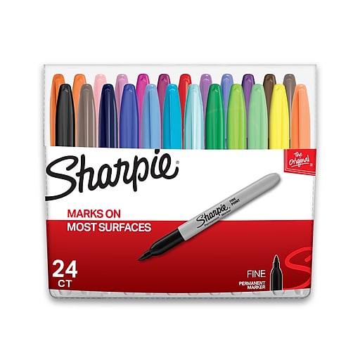 STAPLES ADVANTAGE Sharpie Permanent Markers, Ultra Fine Tip, Assorted Inks