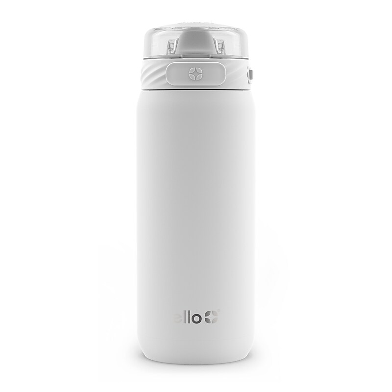 ello Cooper Stainless Steel Double Wall Insulated Water Bottle, 18 oz., White (479-0999-100-6) image 1