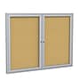 Ghent 4' H x 5' W Enclosed Natural Cork Bulletin Board with Satin Frame, 2 Door (PA24860K)~#|#~D5EDD6CA-F6B7-4267-A9A3966A5C3002E4_sc7