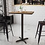Flash Furniture Laminate Table Top with 22'' x 22'' Bar-Height Table Base, 24'' x 30'', Walnut (XUWA2430T2222B)~#|#~D5EE3988-F227-4DC5-AA22B541CB8C5260_sc7