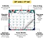 2026-2027 Excello Brands Large Print  22" x 17" Academic Monthly Desk Pad Calendar, Teal Floral (NAY27-2217DP-17)~#|#~D5F0B3CB-7838-41A1-8A786F3ED0D89D83_sc7