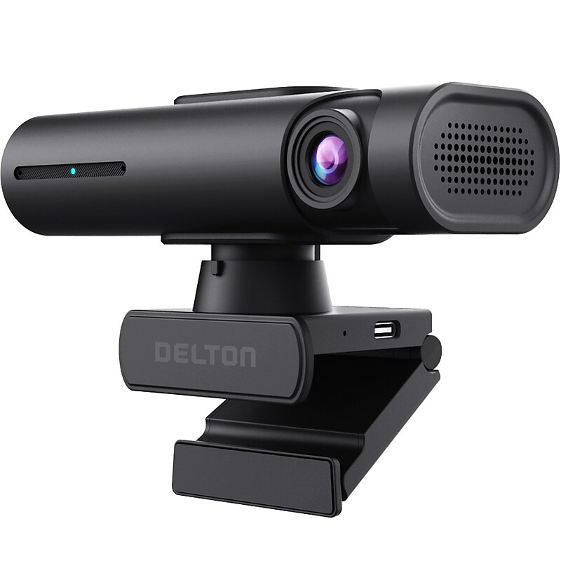Delton AIC60 UHD 4K Face Tracking and Gesture Controls Webcam, 8.3 Megapixels, Black, (DCAIC60) image 1