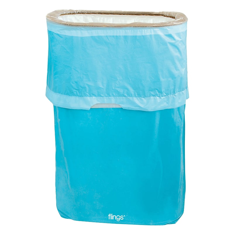 Party City Plastic Indoor/Outdoor Trash Can, 13 Gallon, Caribbean Blue (AM130109-54-NS) image 1