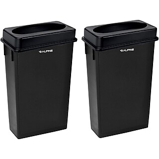 Hefty Touch Top Trash Can, White, 13 Gallon, 2/Pack (2166HFTCOM000