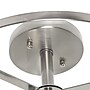 Lalia Home 3-Light 13" Farmhouse Glass and Metallic Accented LED Semi-flushmount, Brushed Nickel (LHM-1000-BN)~#|#~D5F896B8-F440-43E1-A5DAA2ED9B476FDB_sc7