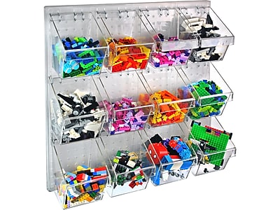Azar 24" x 24" Pegboard 12 Small Bucket Accessory Organizer Kit