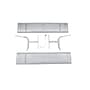 Alpine Industries 6' Galvanized Steel Park Bench with Curved Intermediate Armrest, Silver (ALP4250-6)~#|#~D5FC400C-ED84-4365-AE2E6D0E992992CF_sc7