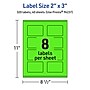 Avery Laser/Inkjet Multipurpose Rectangle Labels, 2" x 3", Neon Green, 320/Pack (94237)~#|#~D5FDDF93-0166-430C-B9581DA6042F0557_sc7