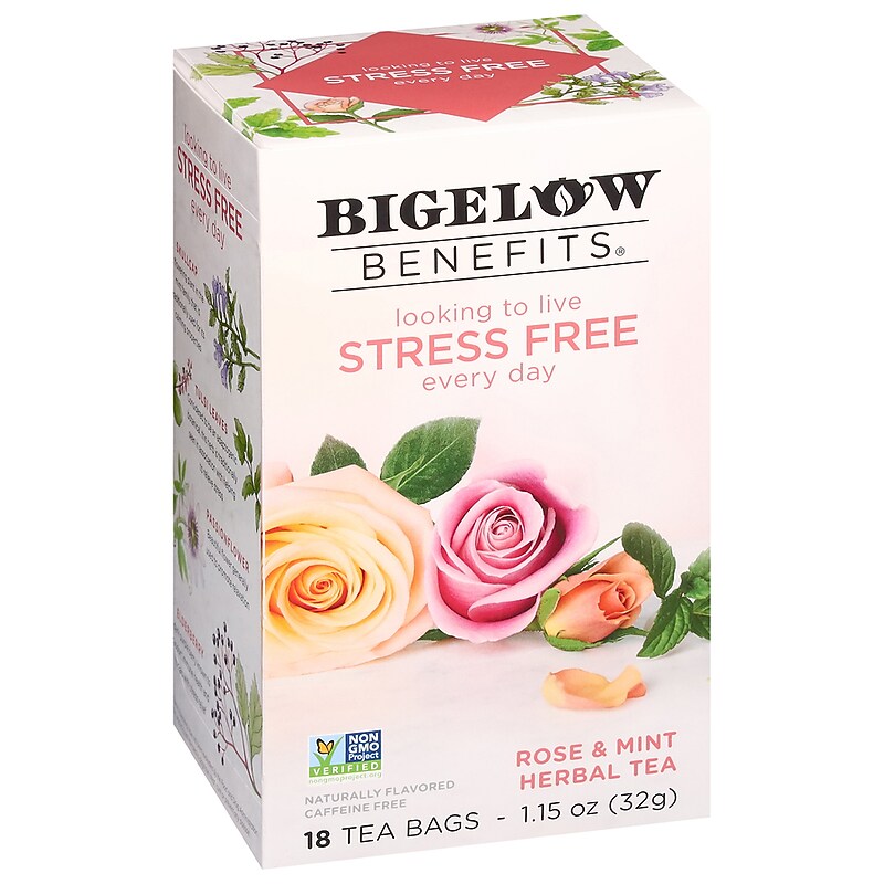 Bigelow Benefits Decaf Rose Mint Tea Bags, 18/Box (01027) image 1