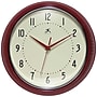 Infinity Instruments Round Retro Red Wall Clock, Aluminum, 12" (10940RD-12)~#|#~D601DE65-14FC-4442-853B5C61F0F456B9_sc7
