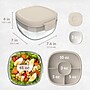Bentgo All-in-One Salad Container, 5-Compartment, White Stone Tan, 61 oz. (BGLASSAL-WST)~#|#~D6038D03-387B-43F5-BC5769B92C0E1D95_sc7