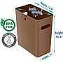 iTouchless SlimGiant Polypropylene Trash Can with no Lid, Toffee Brown, 4.2 gal., 6/Pack (SG105Nx6)~#|#~D6040BC8-205A-4144-8BF394B0AA751568_sc7
