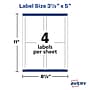 Avery TrueBlock Laser Shipping Labels, 3-1/2" x 5", White, 400 Labels/Box (5168)~#|#~D609D479-C365-4FE3-A396E25142EF8581_sc7