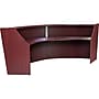 Regency Marque 124.5"W Curved Reception Desk Workstation, Mahogany (77292MH)~#|#~D60AB3E5-804F-4BAF-927199E7D93220F3_sc7