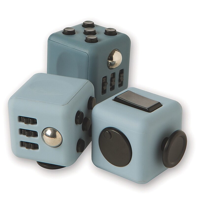 S&S Fidget Cubes, Gray, 3/Pack (19437) image 1