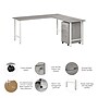 Bush Business Furniture Hustle 72"W L Shaped Computer Desk with 3 Drawer Mobile File Cabinet, Platinum Gray (HUS005PG)~#|#~D613B102-065D-49D5-87306D070048EE9F_sc7