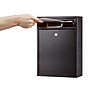 AdirOffice Steel Large Wall Mounted Drop Box Interoffice Mailbox, Key Lock, Black (631-04-BLK-PKG)~#|#~D619AEF0-5B45-4C5B-BF35B57A1EF75862_sc7